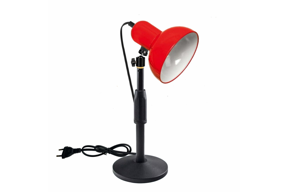 фото Настольная лампа светильник lzm-63r с красным абажуром mobicent