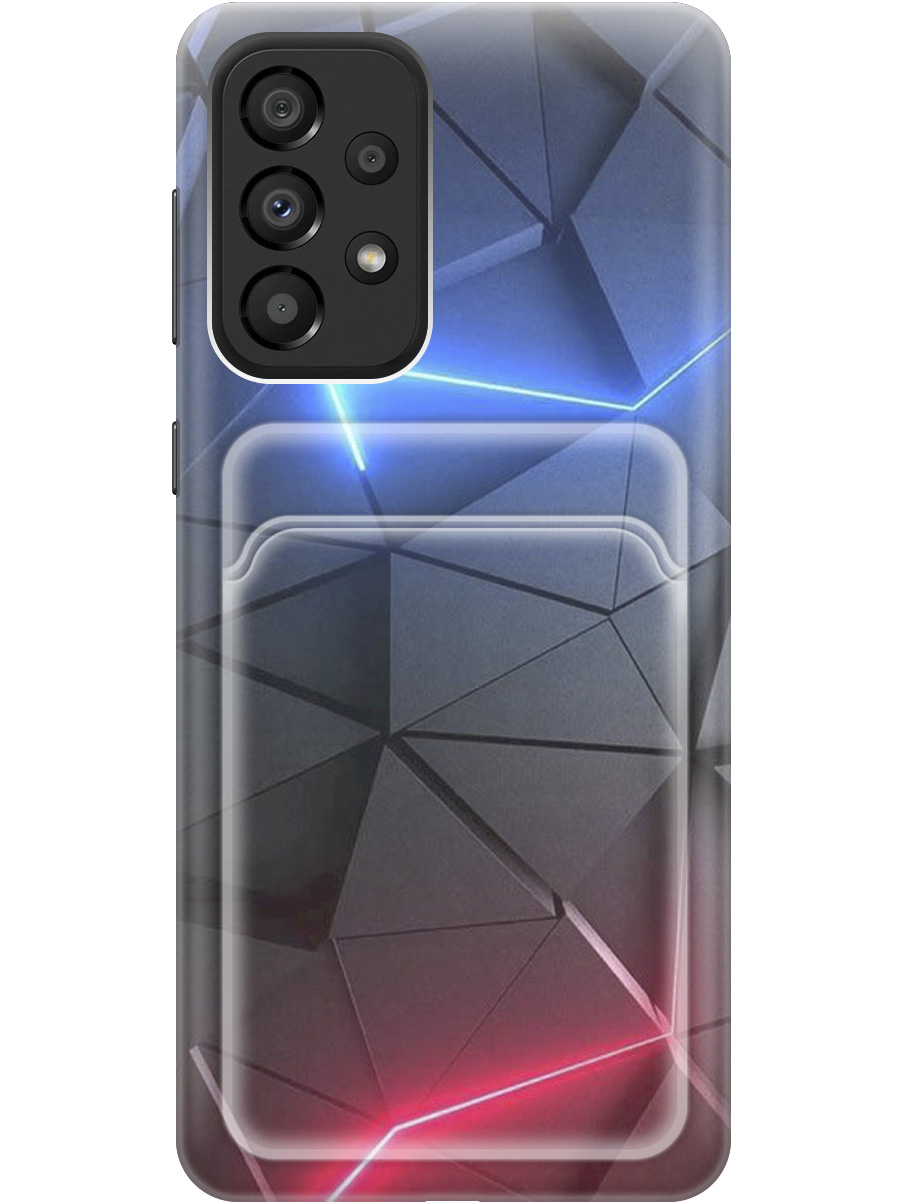 

Силиконовый чехол на Samsung Galaxy A33 5G с рисунком "Графитовые грани", Серый;синий, 20012005