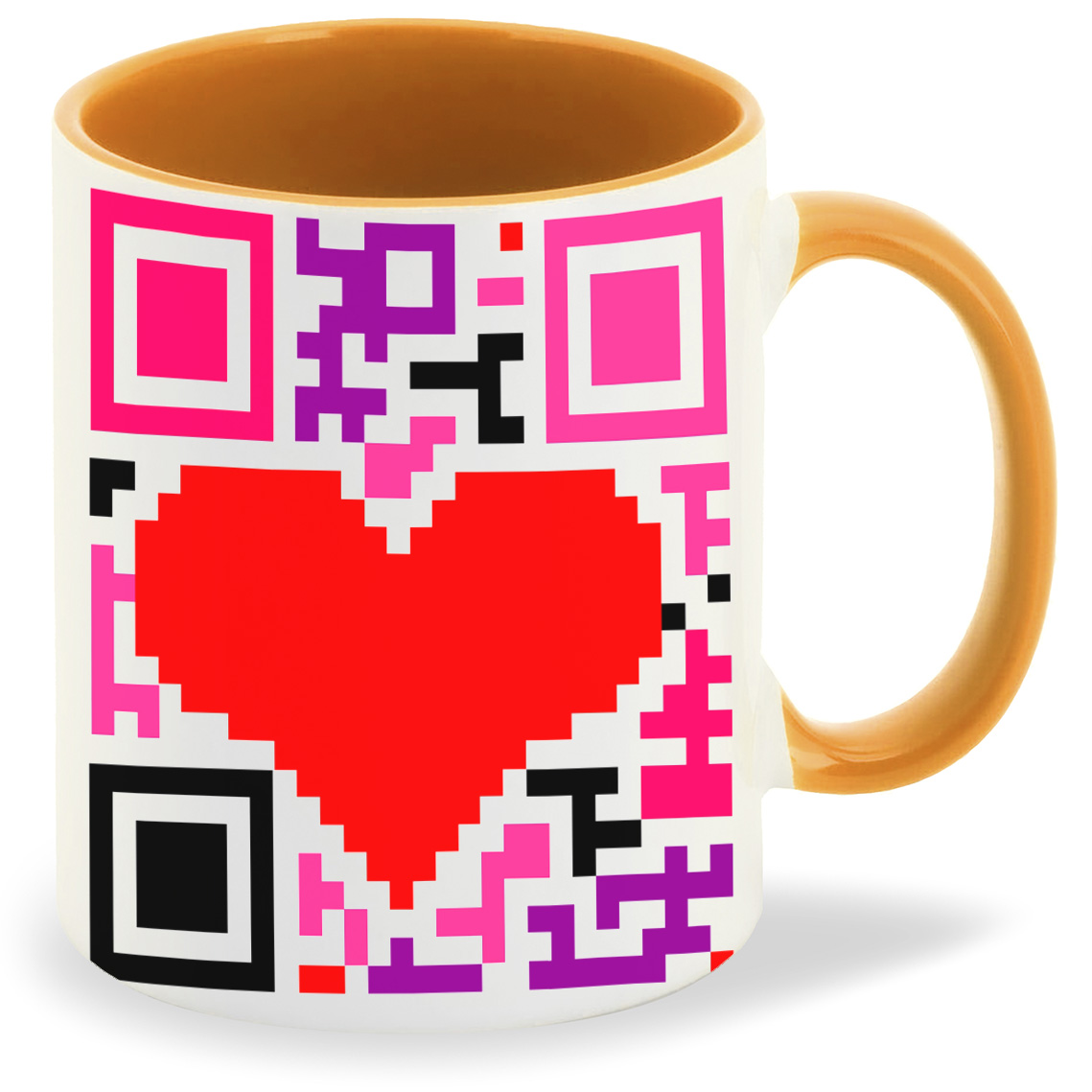 

Кружка CoolPodarok Сердце QR, Сердце QR