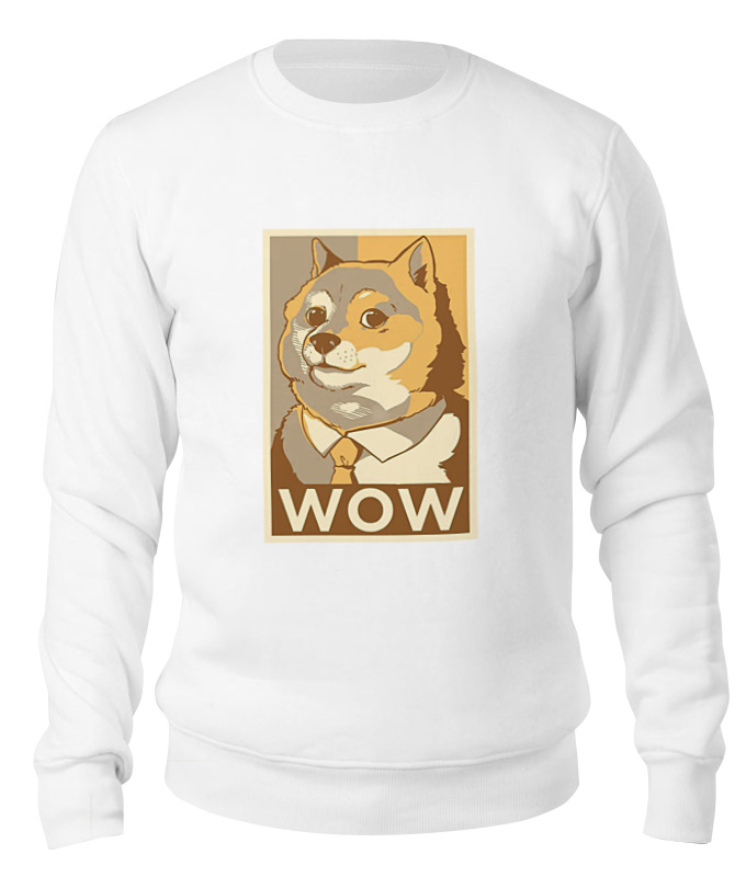 

Свитшот унисекс Printio Such doge белый M, Such doge