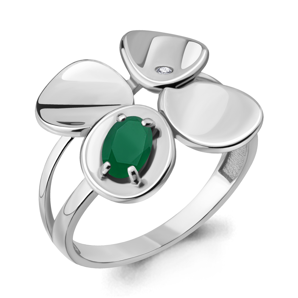 

Кольцо из серебра с агатом р. , Aquamarine 6918409А_925_р, 6918409А_925_р