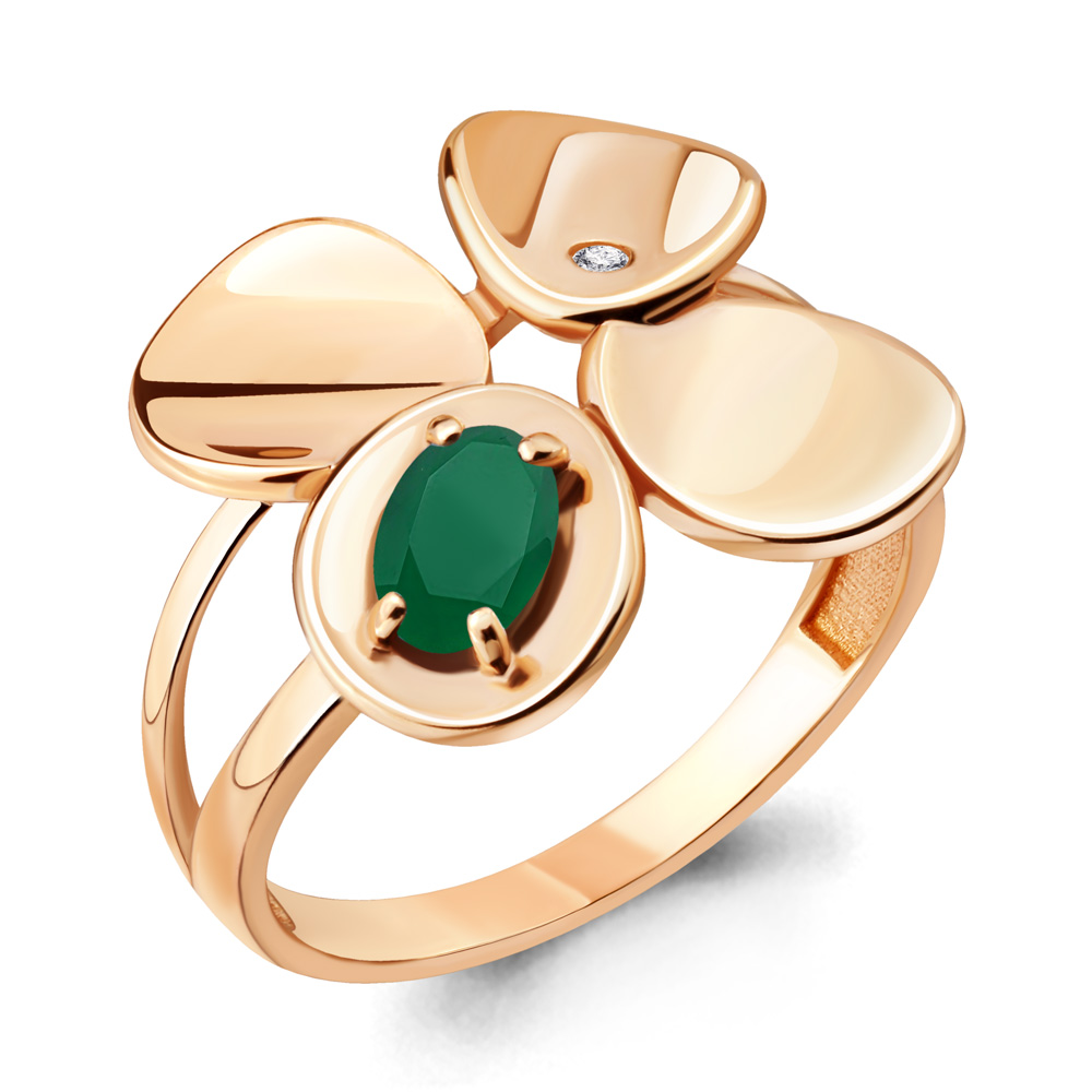 

Кольцо из серебра с агатом р.  Aquamarine 6918409А_925_з, 6918409А_925_з
