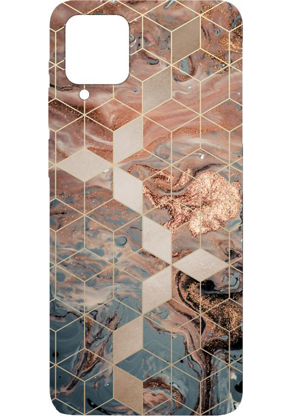 

Чехол (клип-кейс) GRESSO Meridian, для Samsung Galaxy A22/M22, золотистый/синий, Meridian