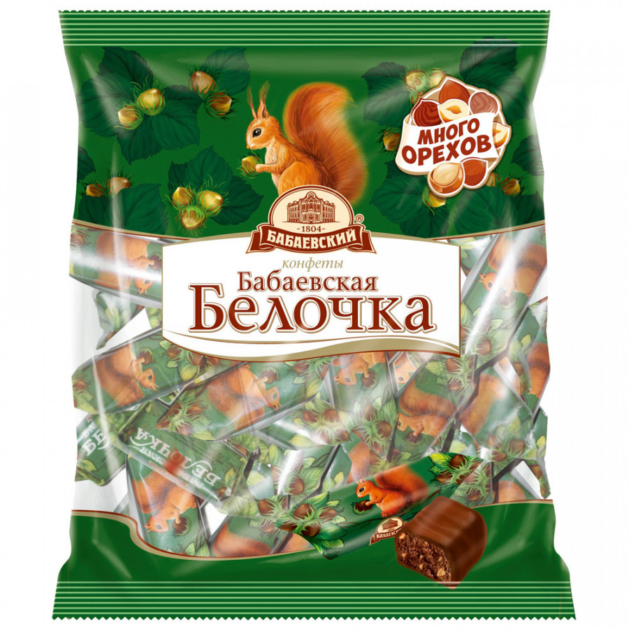 

Конфеты ассорти Аленка-Бабаевский шоколадный вкус-Белочка-Грильяж