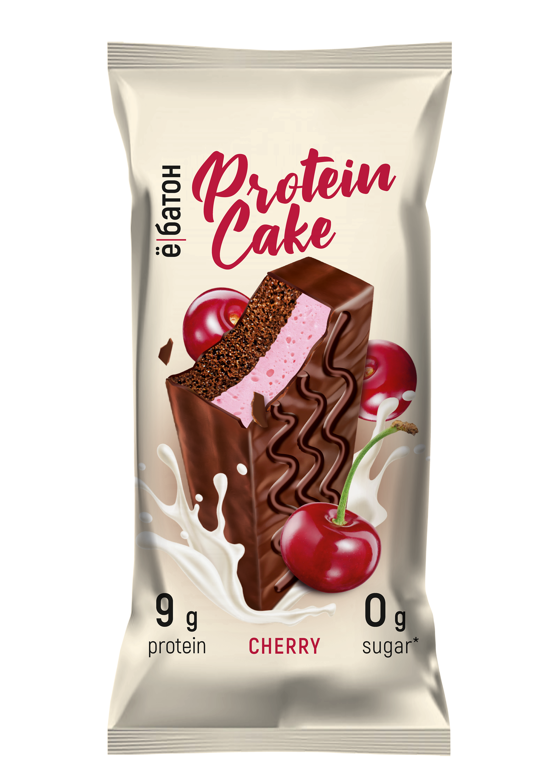 фото Протеиновое пирожное ё|батон protein cake 50 г вишня 8 шт.