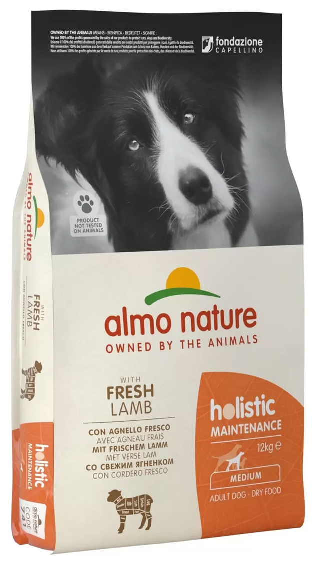 

Сухой корм для собак средних пород Almo Nature с ягненком, 3 шт по 2 кг