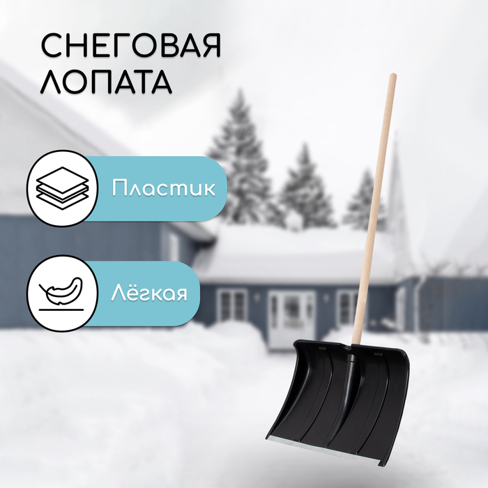 

Лопата Циклон 9946231 с черенком, Черный, Циклон