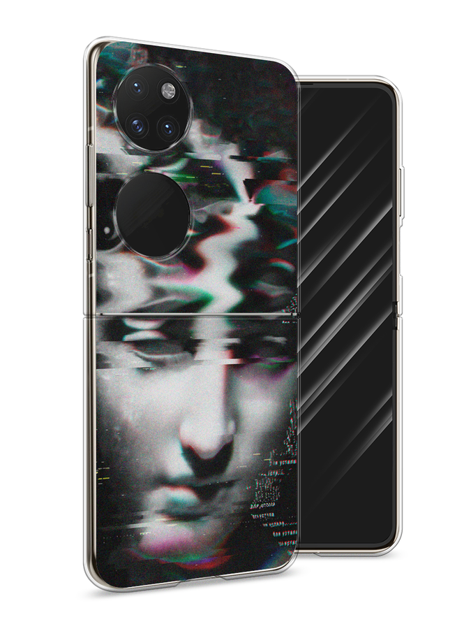 

Чехол Awog на Huawei P50 pocket "Glitch Art", Серый, 6107450-9