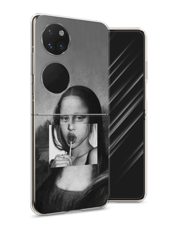 

Чехол Awog на Huawei P50 pocket "Mona Lisa sucking lollipop", Серый, 6107450-9