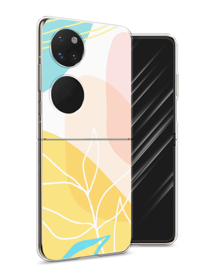 

Чехол Awog на Huawei P50 pocket "Летнее настроение", Желтый;голубой;розовый, 6107450-10