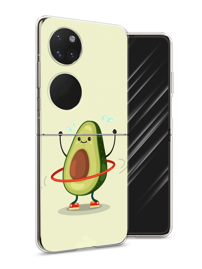 

Чехол Awog на Huawei P50 pocket "Авокадо с обручем", Бежевый, 6107450-10