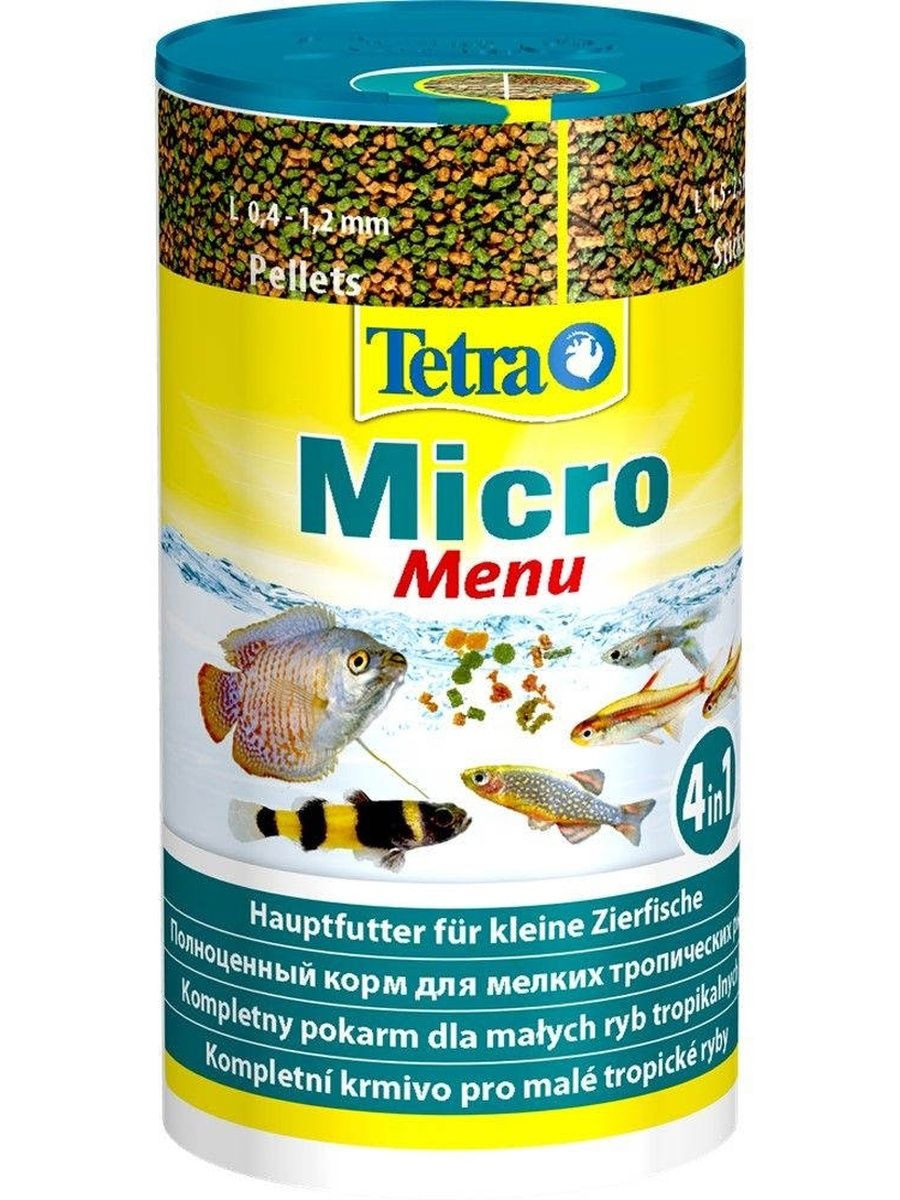 Корм для мелких тропических рыб TETRA MICRO MENU, 2 шт по 100 мл Tetra