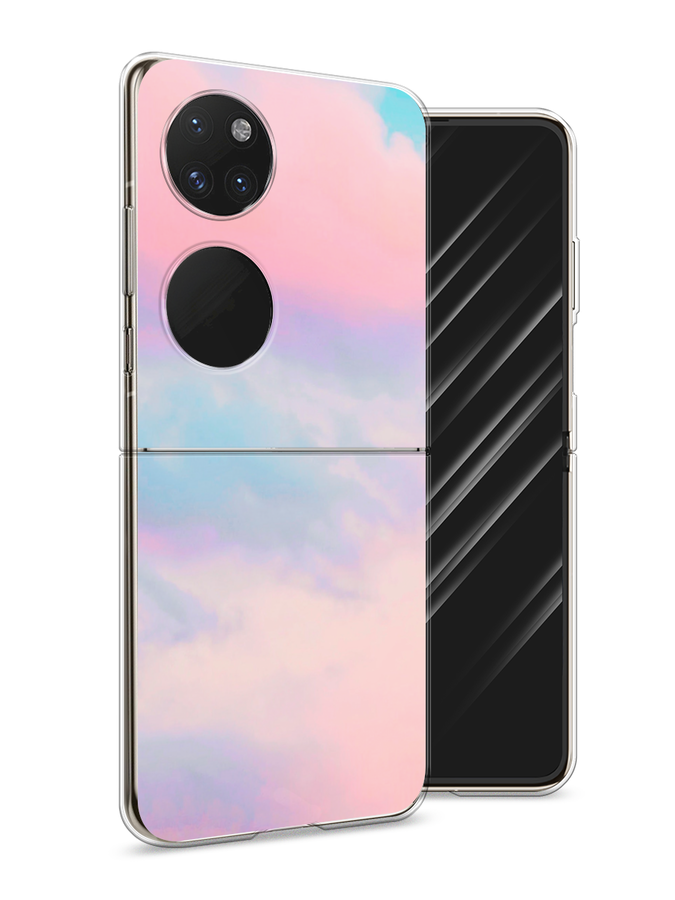 

Чехол Awog на Huawei P50 pocket "Розовые облака", Розовый;фиолетовый, 6107450-3