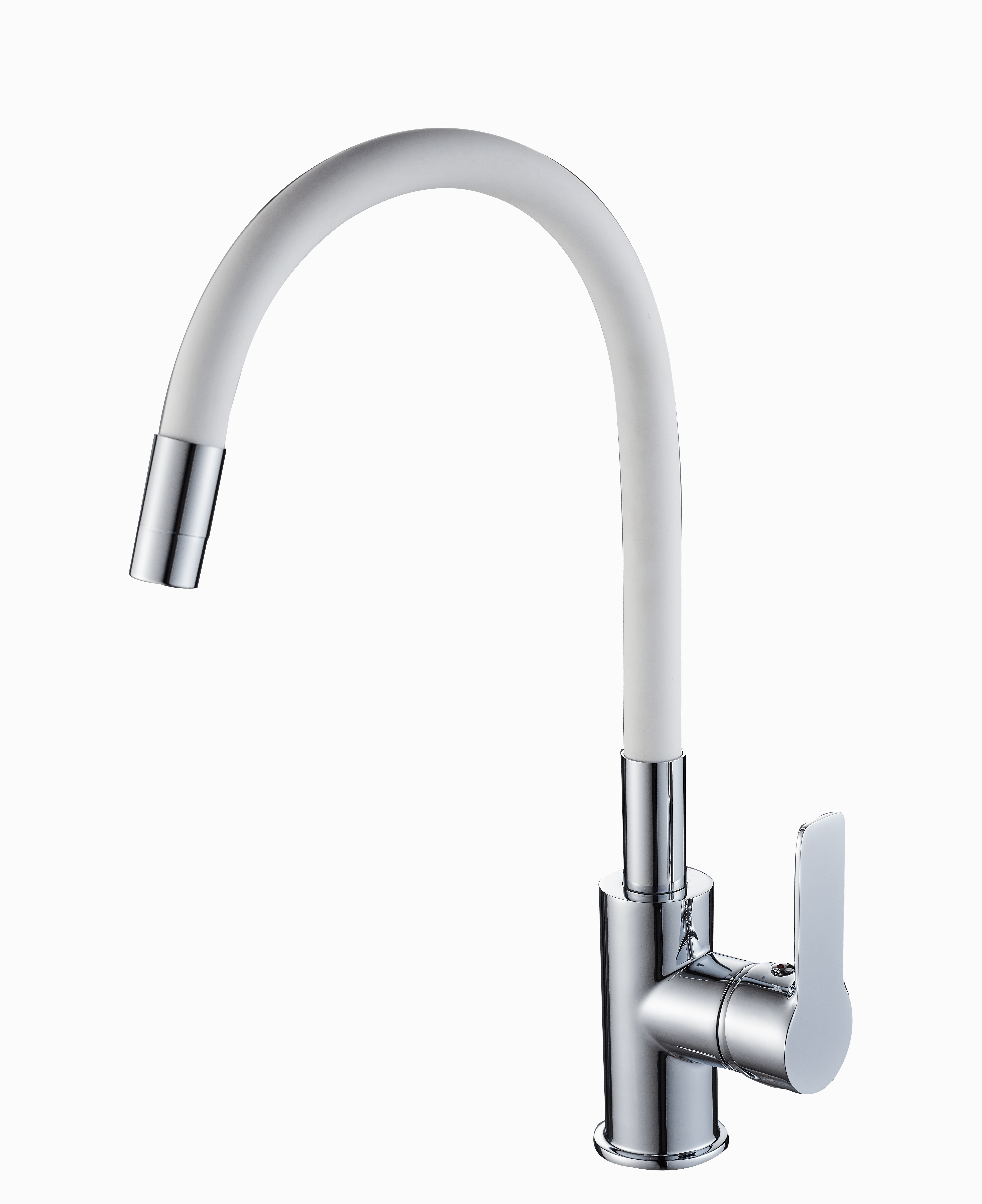 

Смеситель для кухонной мойки с гибким изливом RUSH Siple SI7335-60White, Белый