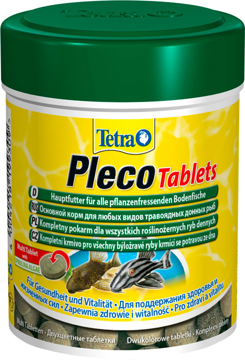 

Корм для растительноядных донных рыб TETRA PLECO TABLETS таблетки 120тx2шт