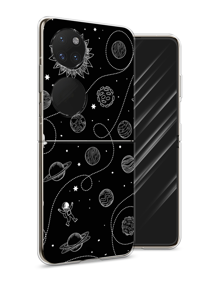 

Чехол Awog на Huawei P50 pocket "В невесомости", Бежевый, 6107450-4