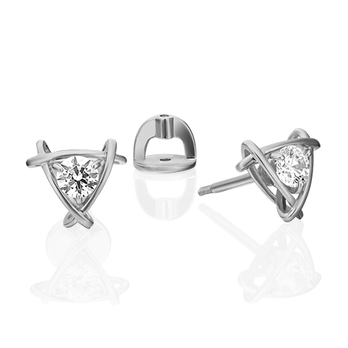 

Серьги пусеты из золота PLATINA jewelry 02-4474, фианит, 02-4474