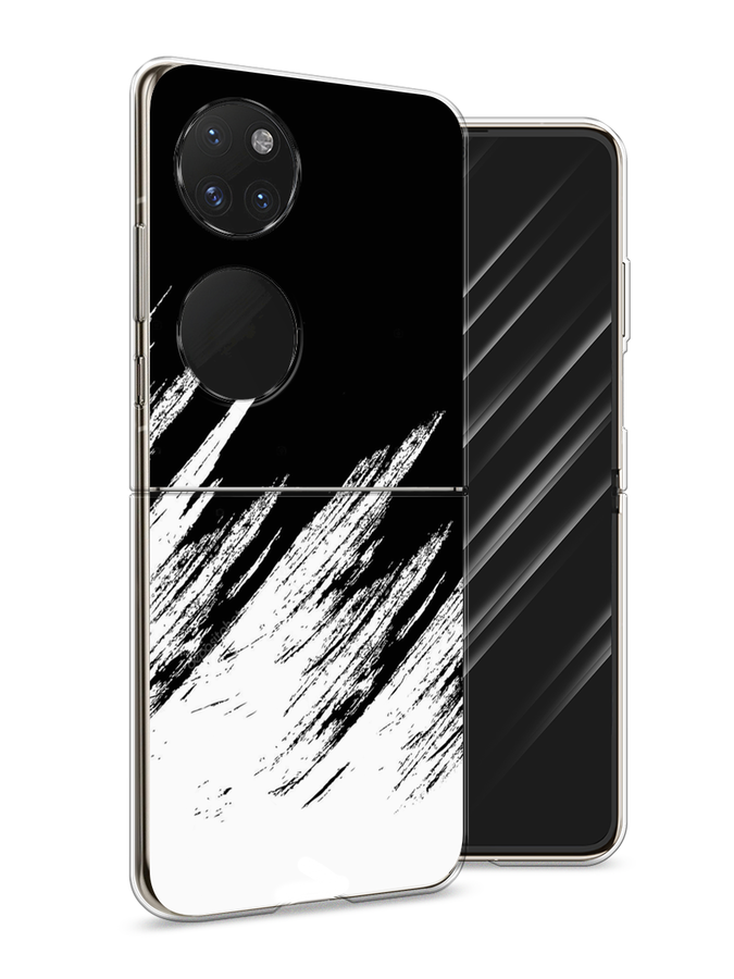 

Чехол Awog на Huawei P50 pocket "Черно белые брызги", Черный;белый;бежевый, 6107450-3
