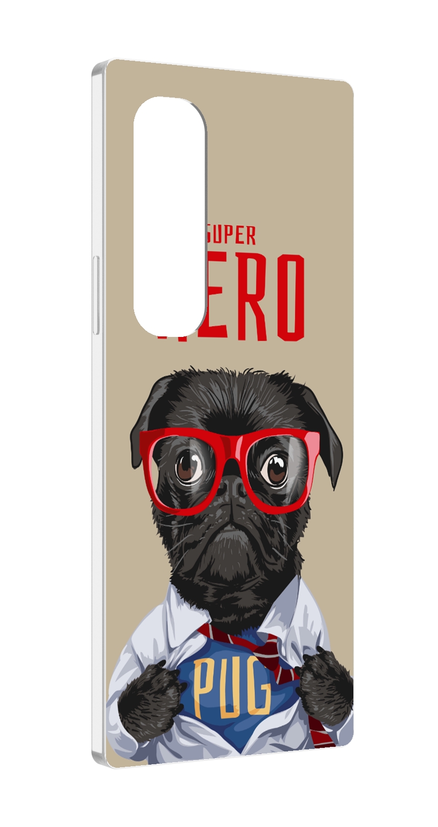 

Чехол MyPads Герой-PUG для Samsung Galaxy Z Fold 4 (SM-F936), Прозрачный, Tocco