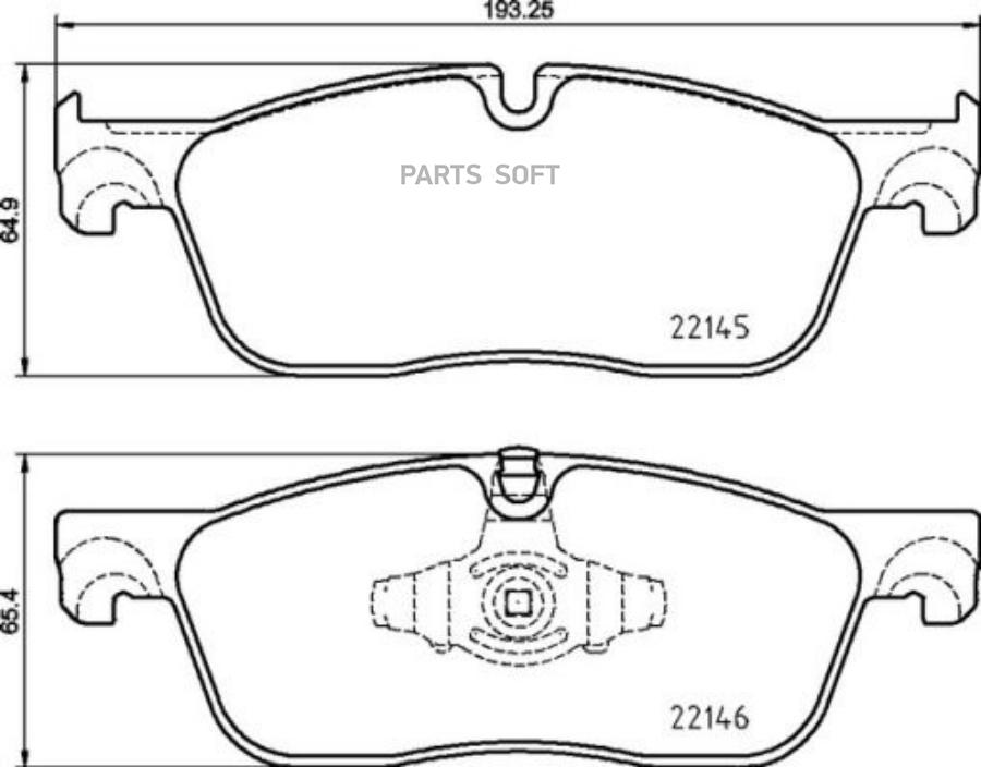 

Колодки пер.LAND ROVER DISCOVERY SPORT 14= 1шт BREMBO P44026