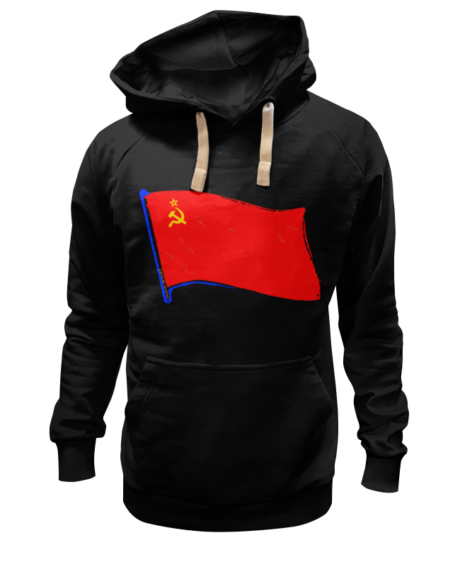 Толстовка унисекс Printio Советский флаг черная XS
