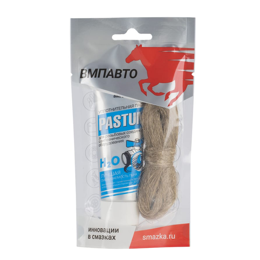 

Уплотнительная паста Pastum H2O туба 70 г + лен 15 г, Бежевый