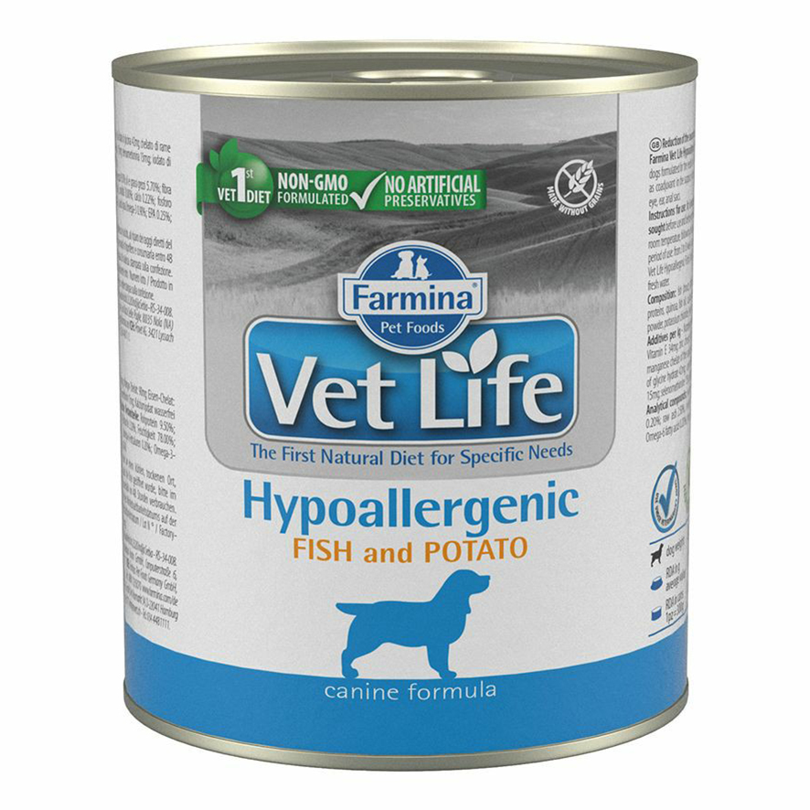 

Консервы для собак Farmina Vet Life Hypoallergenic Рыба с картофелем, 6 шт по 300 г