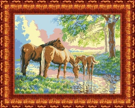 

Каролинка с рисунком, На водопое, 32х47 см, с рисунком, На водопое, 32х47 см