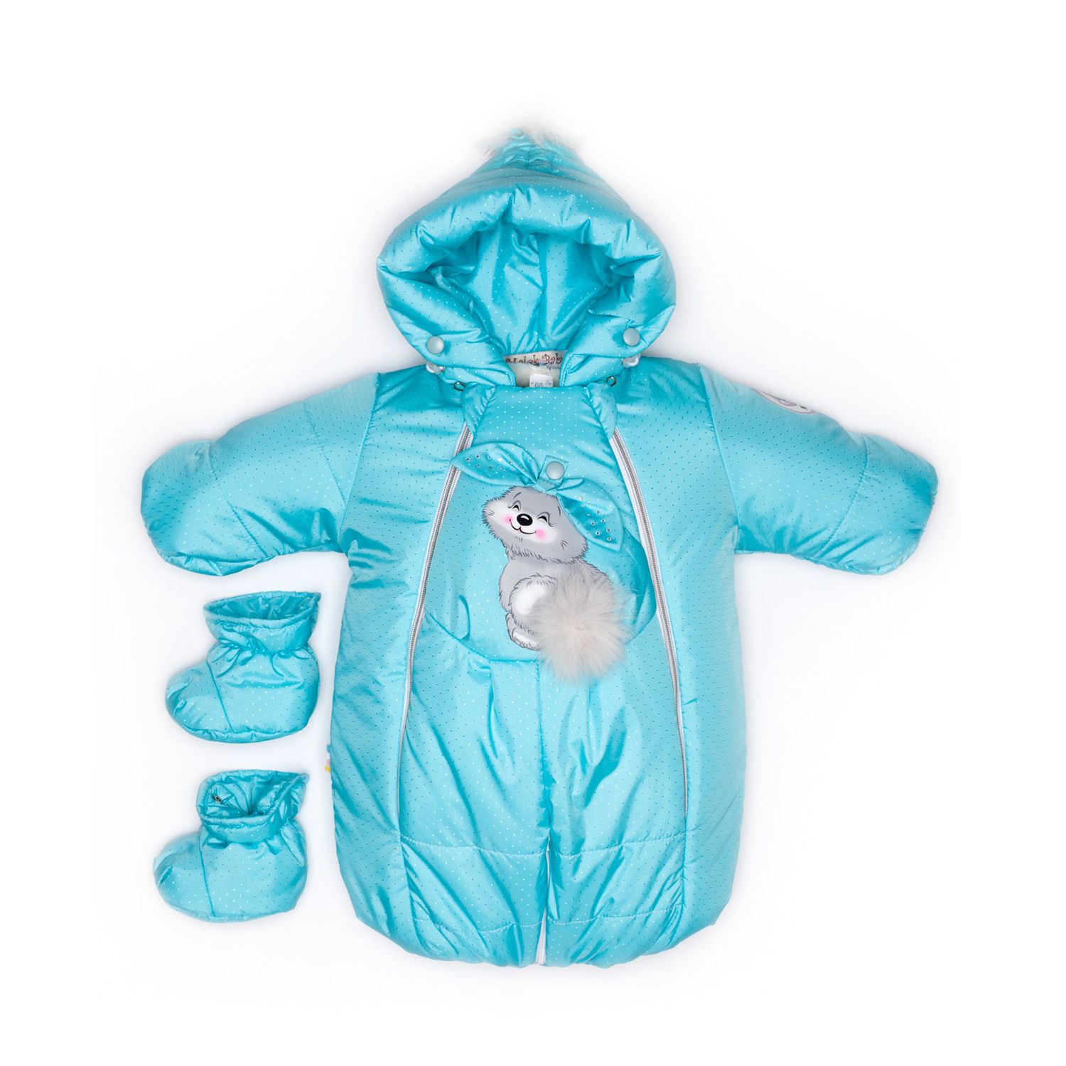 фото Комбинезон детский malek baby 147ш бирюзовый р.80 malek-baby