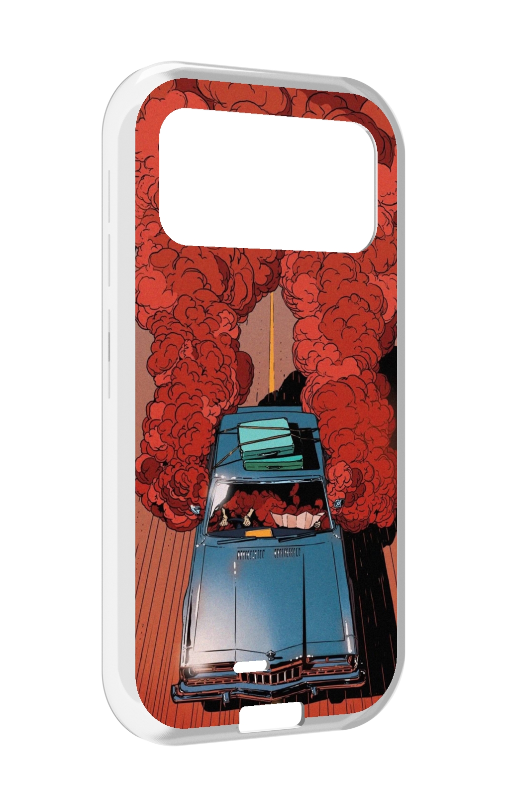 

Чехол MyPads машина мчится с дымком для Oukitel F150 H2022, Прозрачный, Tocco