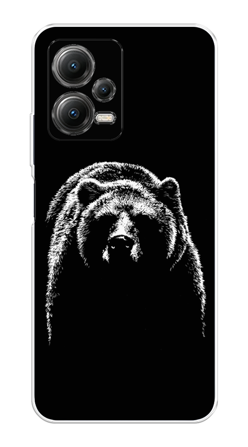 

Чехол на Xiaomi Poco X5 5G "Медведь в ночи", Белый;черный, 317950-1
