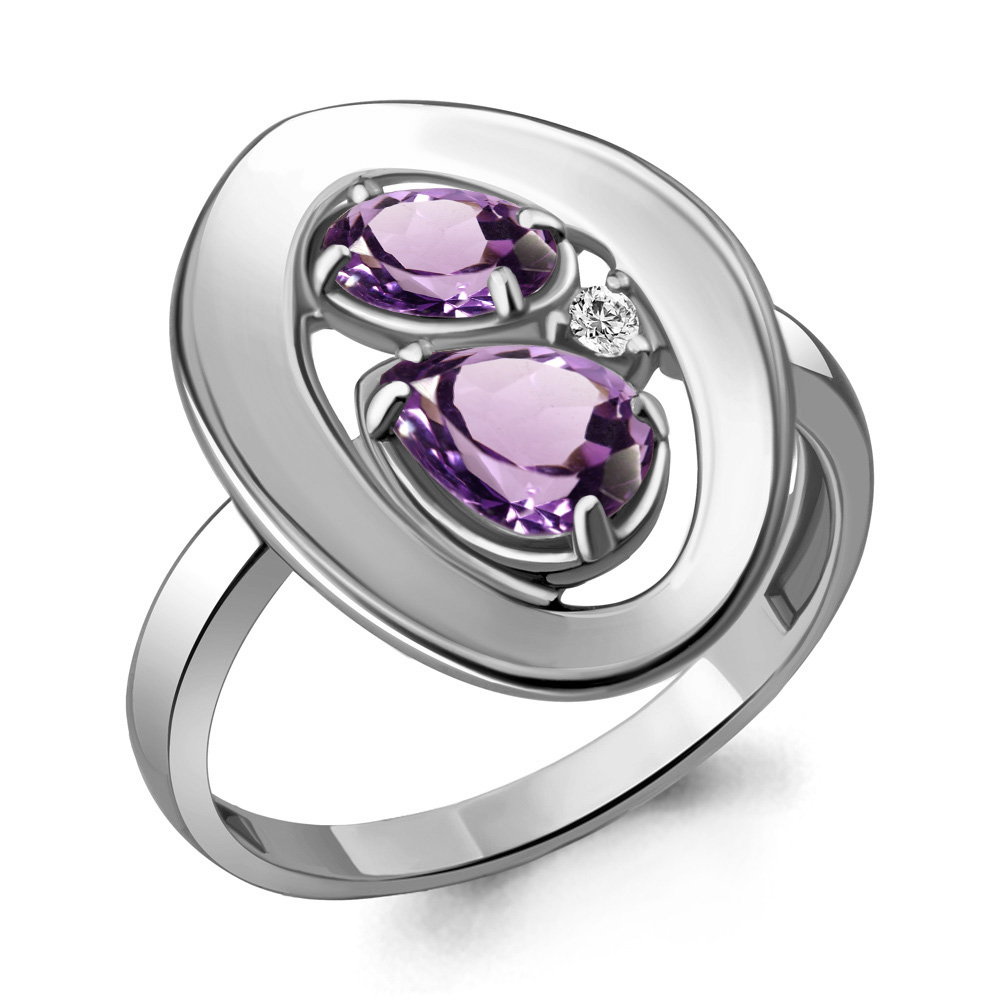 

Кольцо из серебра с аметистом р.  Aquamarine 6918304А_925_р, 6918304А_925_р