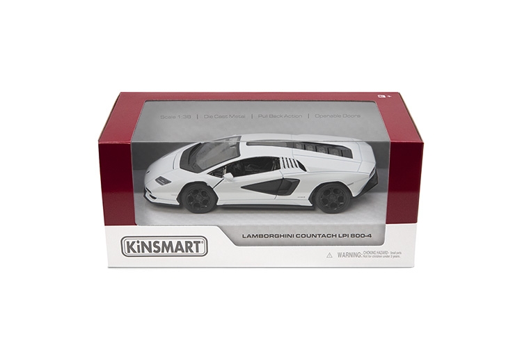Машинка игрушечная Kinsmart Lamborghini Countach LPI 800-4 1:38 белая, КТ5437 4