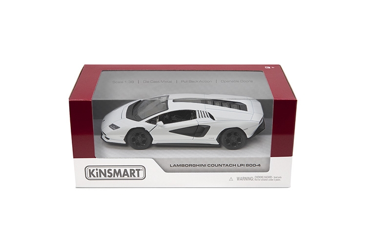 

Машинка игрушечная Kinsmart Lamborghini Countach LPI 800-4 1:38 белая, КТ5437 4, Белый