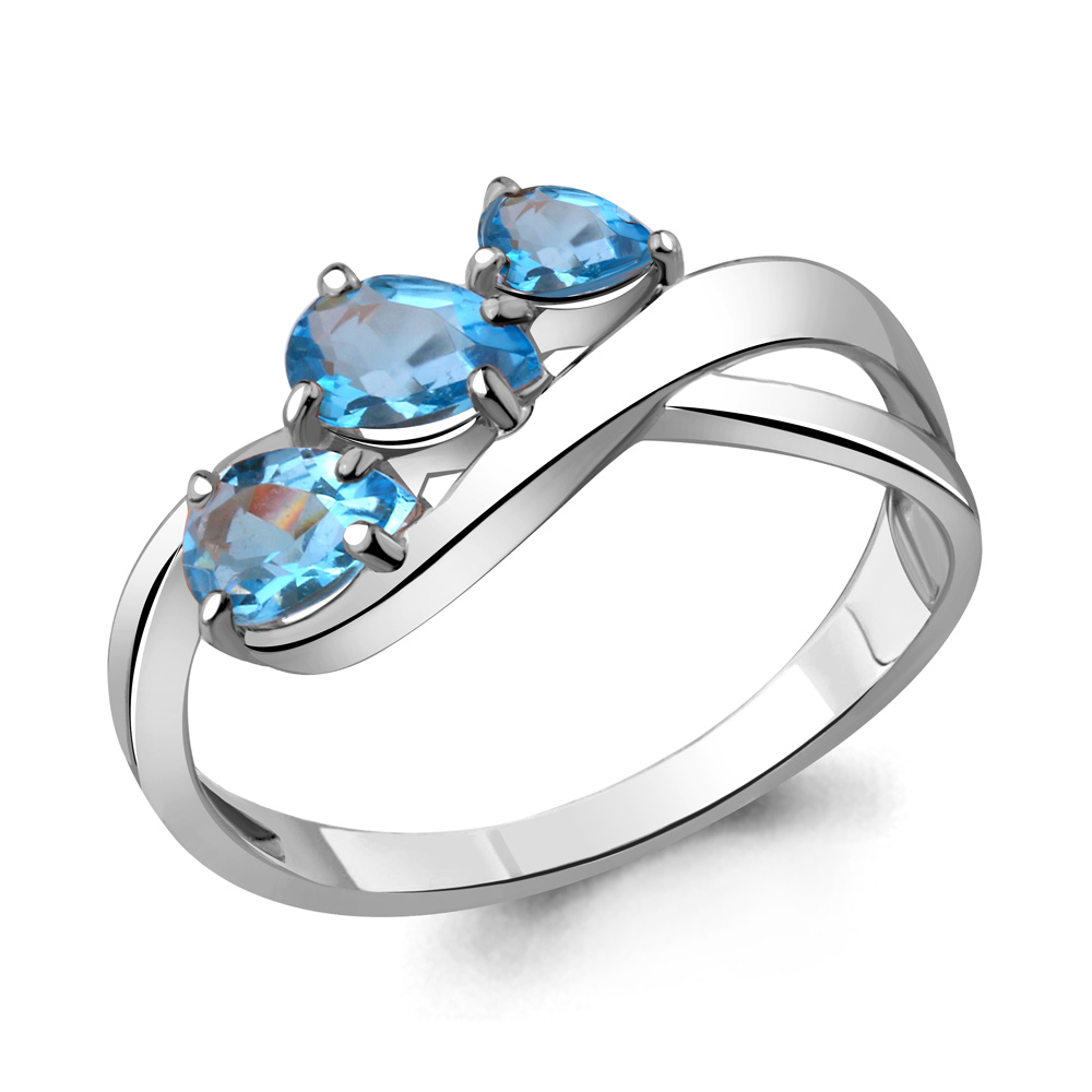 фото Кольцо из серебра с топазом р. 18 aquamarine 6918205_925_р