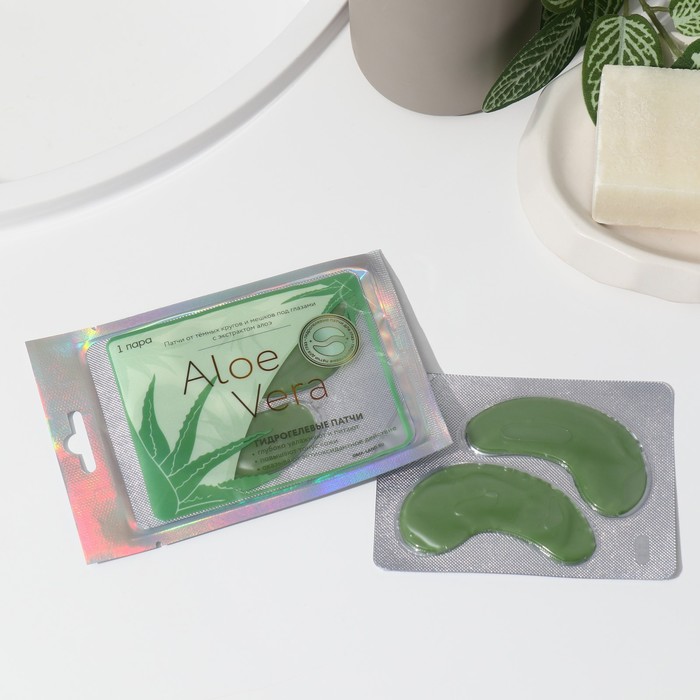 Гидрогелевые патчи для глаз Beauty Fox Aloe Vera, с экстрактом алоэ, 4шт. lsanic патчи гидрогелевые с экстрактом зеленого чая