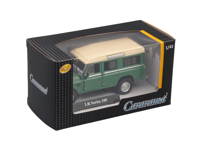 Машинка Cararama Land Rover Series I 109 зеленый с белой крышей 1:43, 7866 машинка cararama chevrolet c 3100 pickup зеленый 143 арт 7416