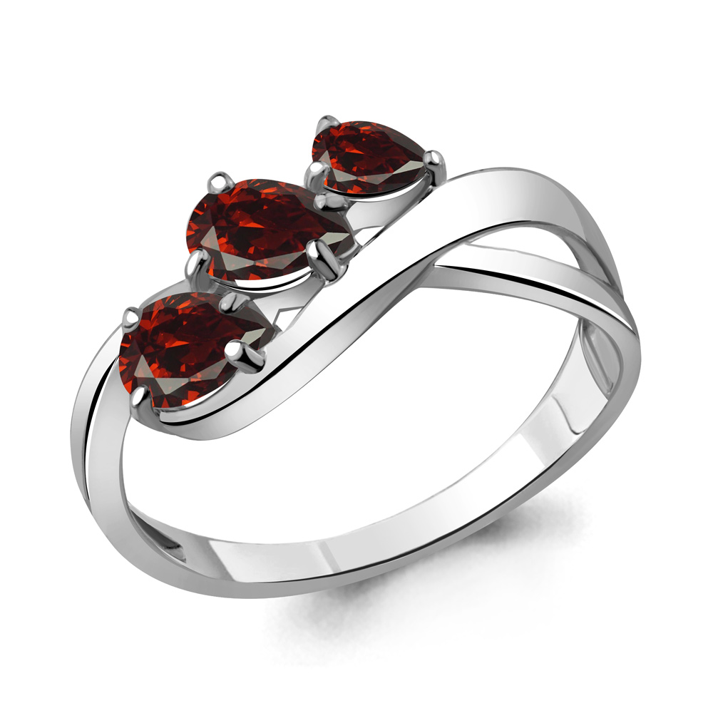 

Кольцо из серебра с гранатом р.  Aquamarine 6918203_925_р, 6918203_925_р