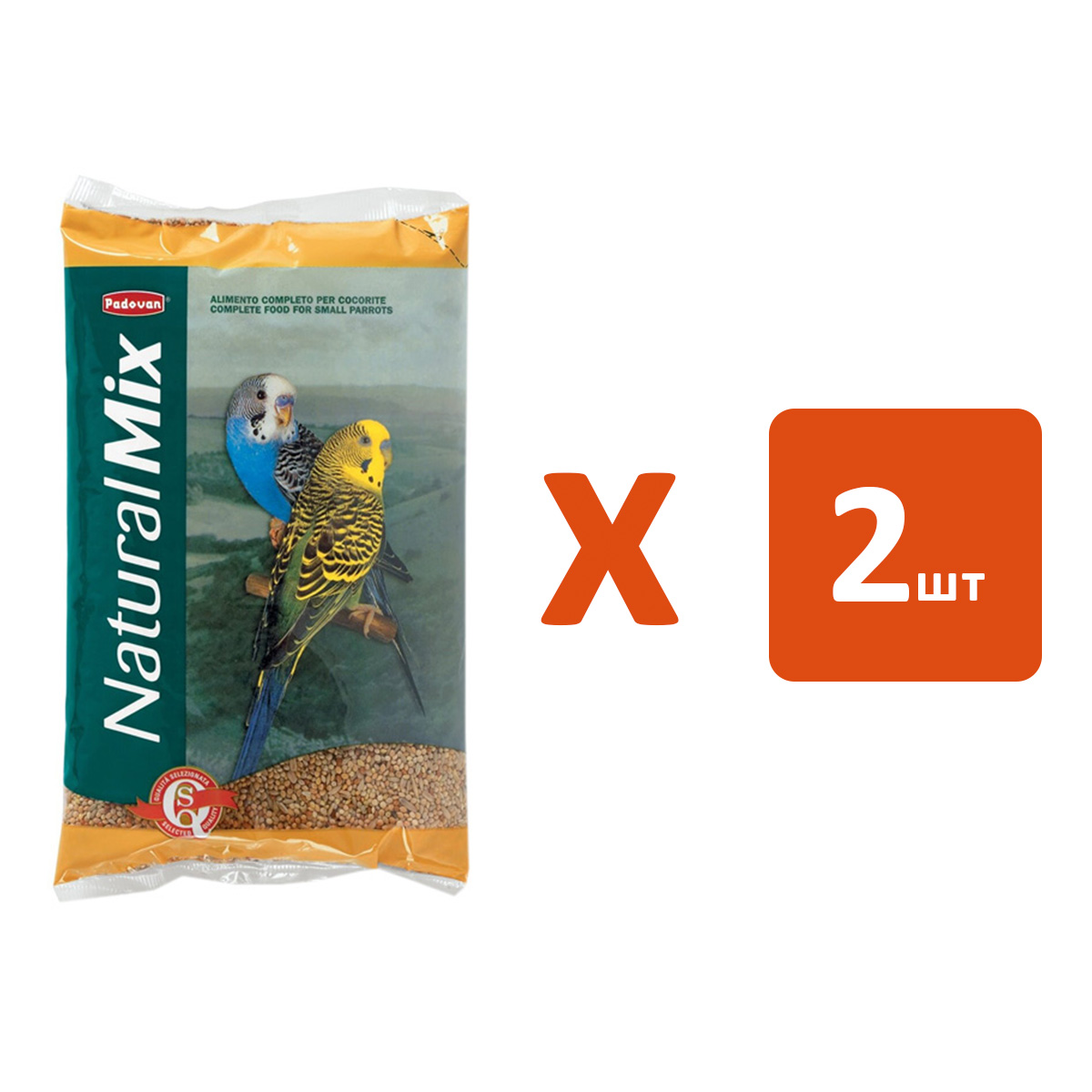 

Корм для волнистых попугаев PADOVAN NATURALMIX COCORITE 1кгx2шт