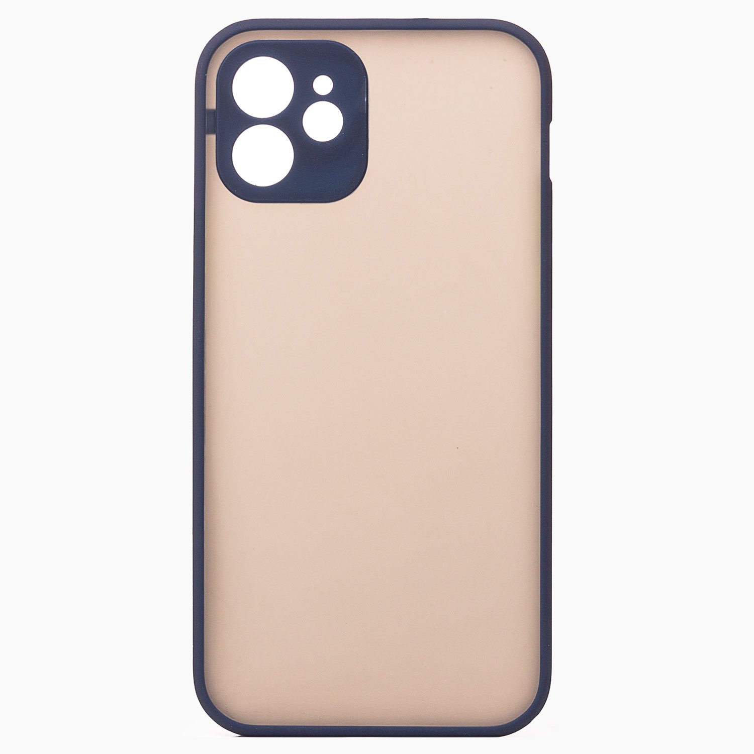 

Чехол для iPhone 12 пластиковый с окантовкой синий