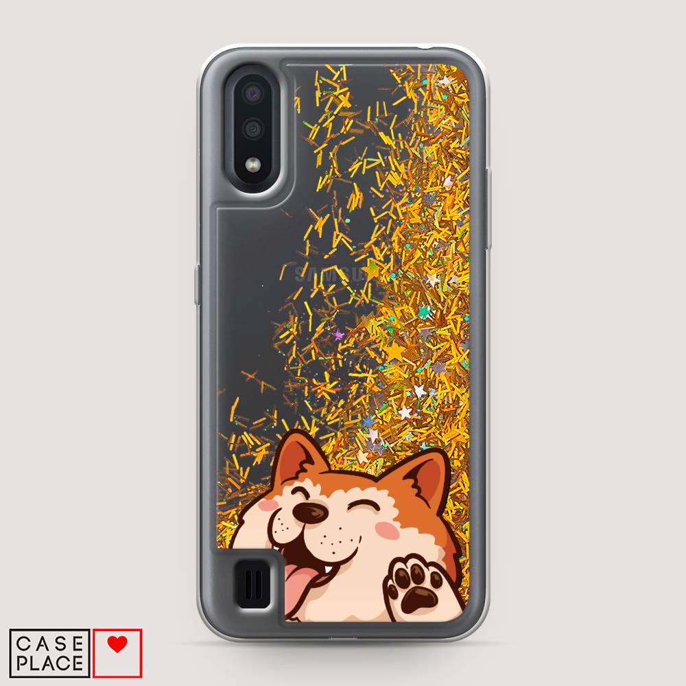

Чехол Awog на Samsung Galaxy A01 "Акита-ину машет", Разноцветный, 29590-1