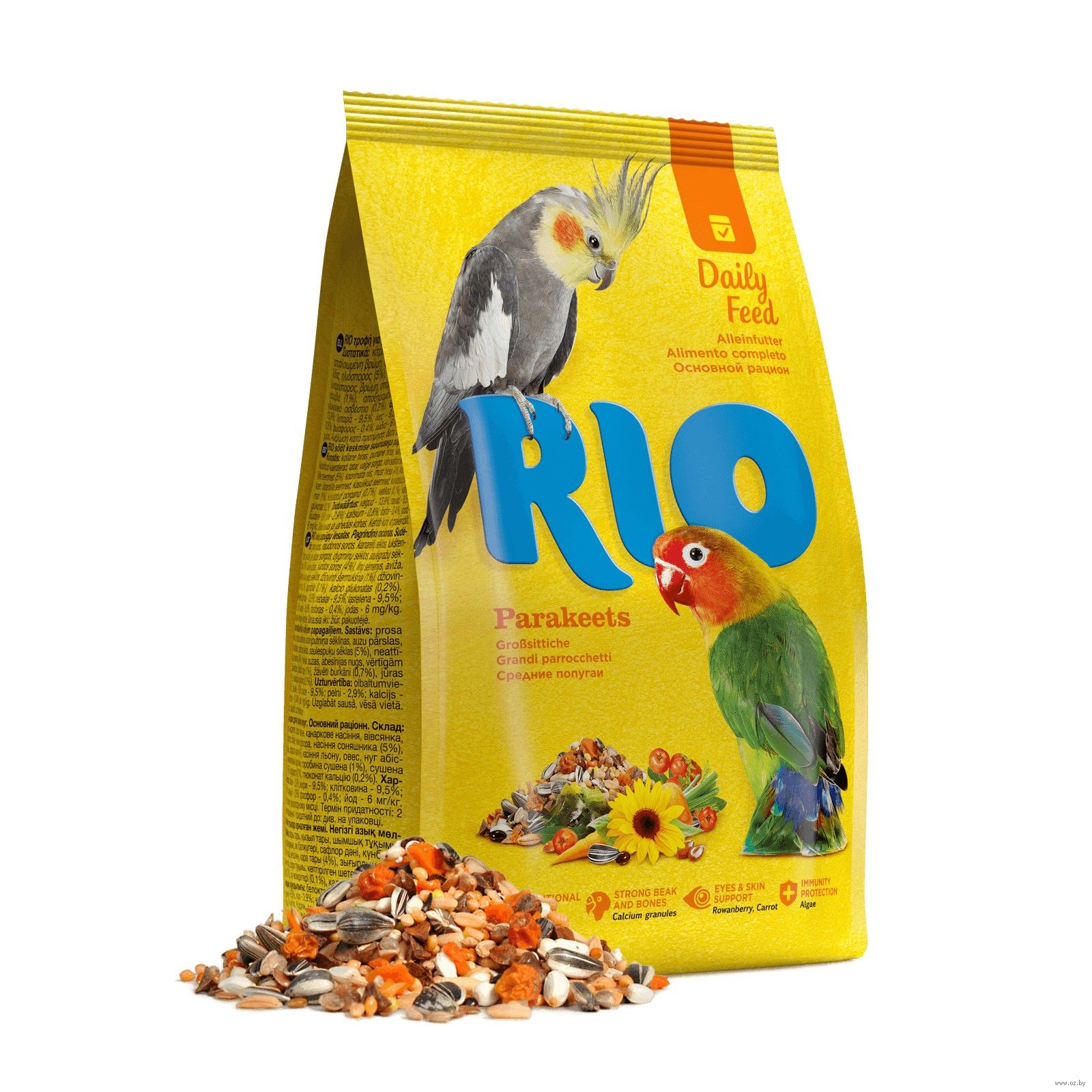 Сухой корм для средних попугаев RIO PARAKEETS, 2 шт по 1 кг