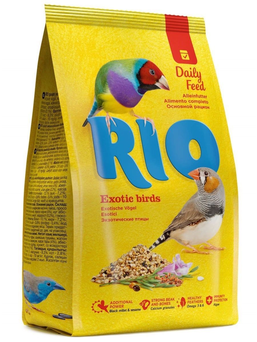 

Сухой корм для экзотических птиц RIO EXOTIC BIRDS, 2 шт по 1 кг