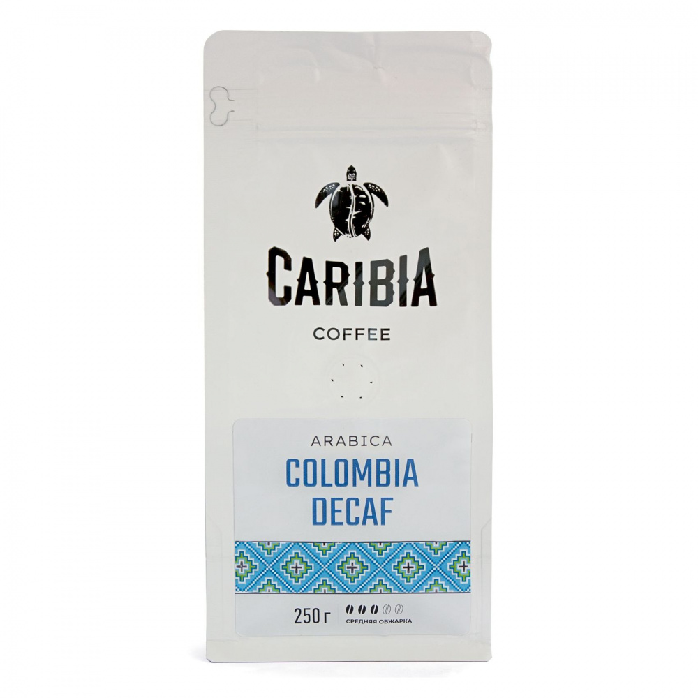 фото Кофе в зёрнах caribia arabica colombia decaf 250 г