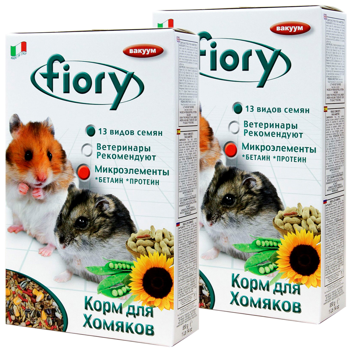 Сухой корм для хомяков FIORY Criceti, 400 г, 2 шт