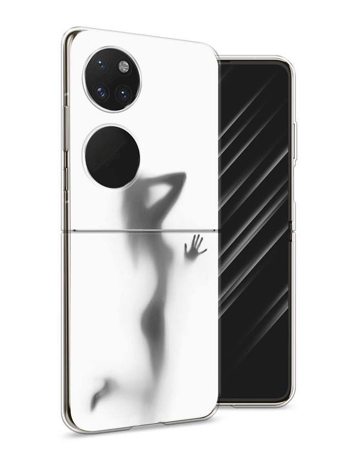 

Чехол Awog на Huawei P50 pocket "Стекло в душе", Белый;серый;черный, 6107450-7