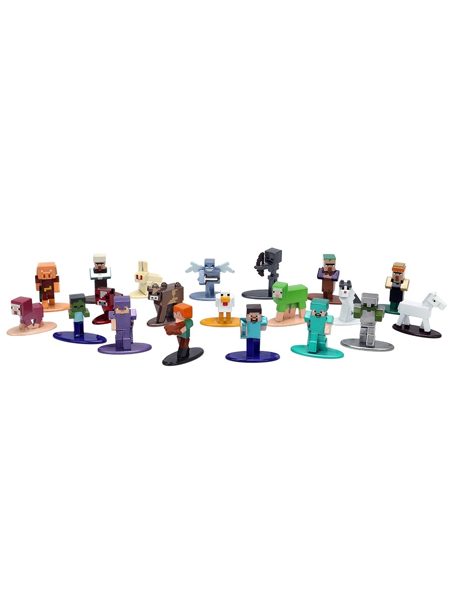 фото Набор фигурок nano metalfigs: minecraft – wave 6 (20 шт.) jada toys