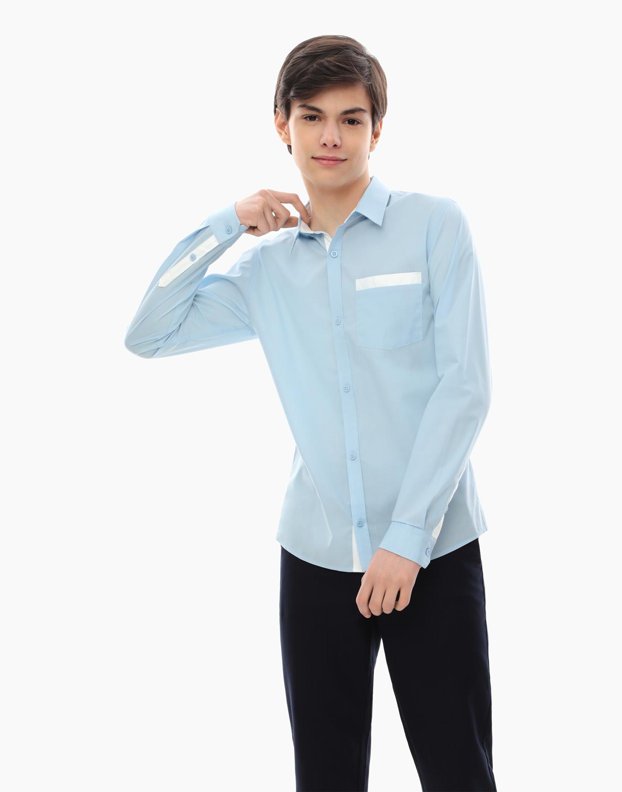Голубая рубашка Regular для мальчика
