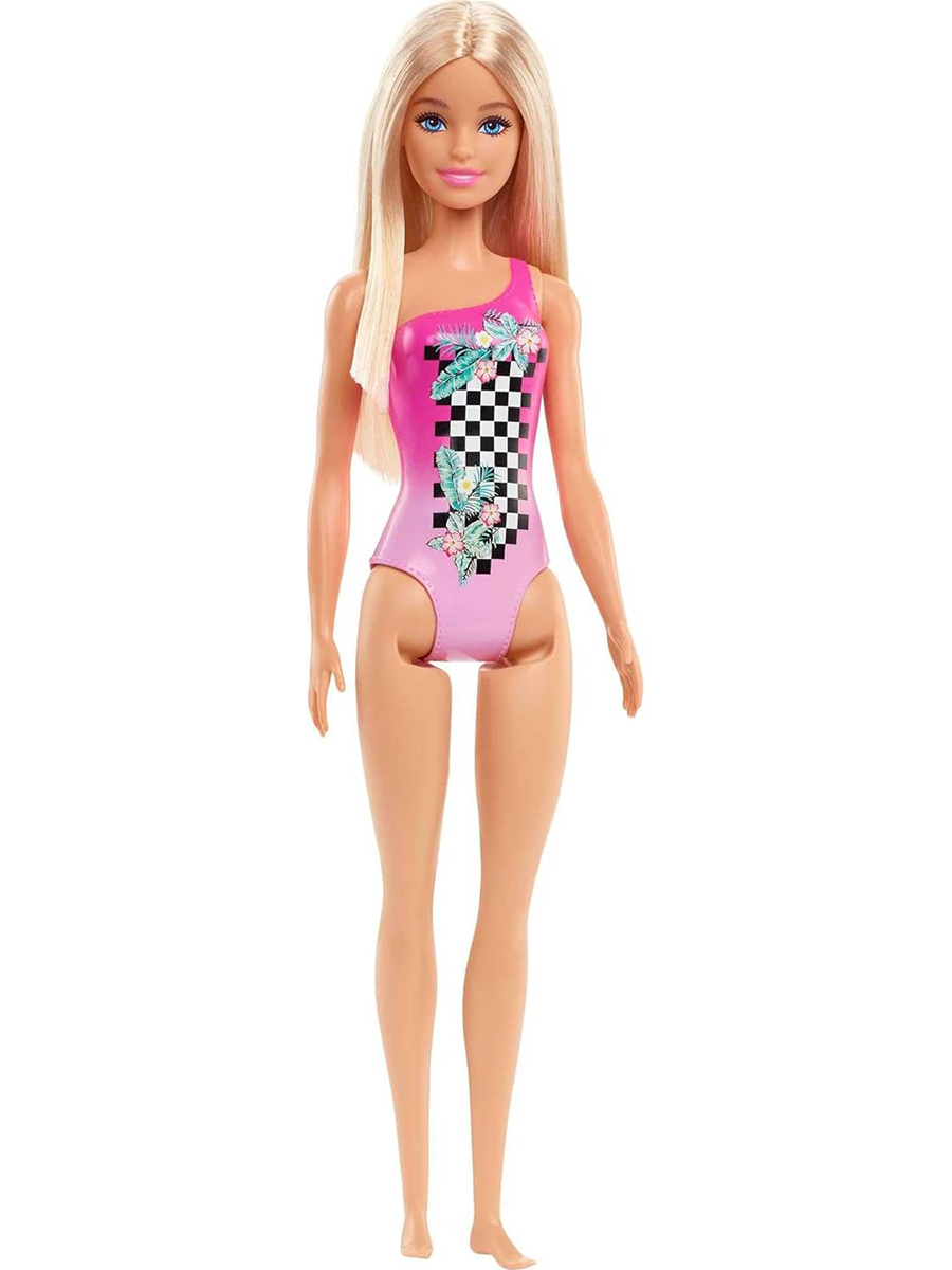 Кукла Barbie серия Barbie Пляж в розовом купальнике мягкая кукла orange toys tina в розовом спортивном костюме 32 см серия спортивный стиль