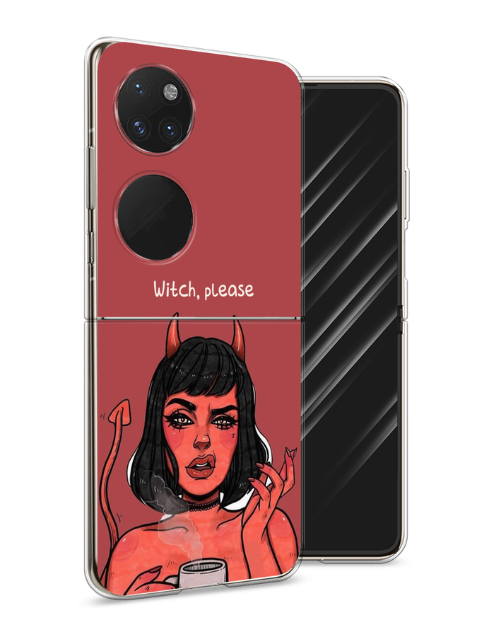 

Чехол Awog на Huawei P50 pocket "Evil Girl", Красный;черный, 6107450-6